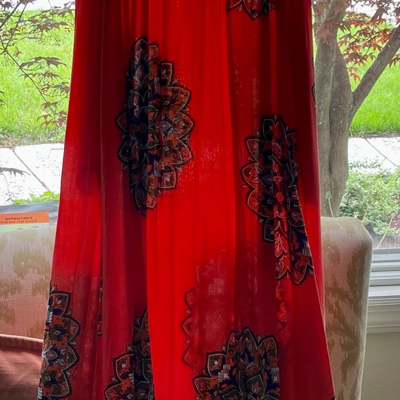 Anthropologie Strapless Maxi Dress Sz S Lilka - Picture 4 of 6